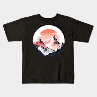 Red Sun Mountain Kids T-Shirt